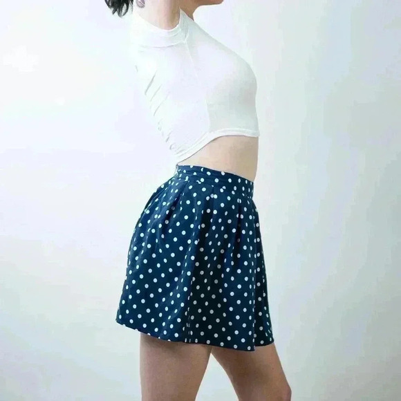 Aeropostale Polka Dot Circle Skater Mini Skirt - M - Picture 3 of 6